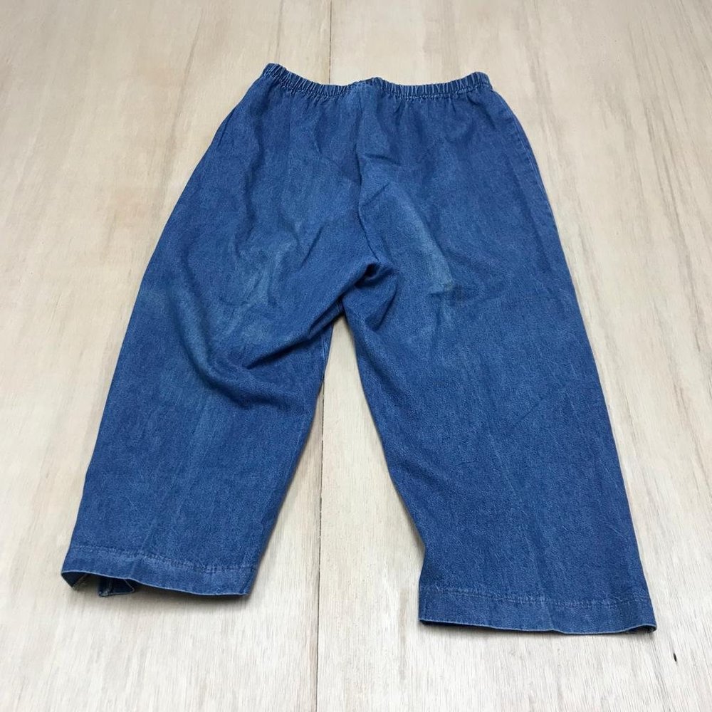 elizabeth size 8 long jegging shorts blue